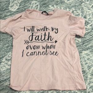 Pink and Black Short Sleeve Tee with Inspirational Quote